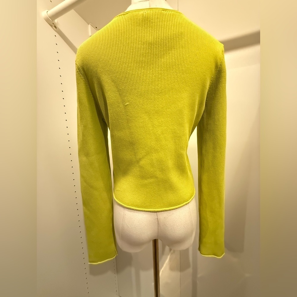 Endless Rose Lime V-Neck Sweater Shrug - PRICED TO SELL! - Picture 2 of 11